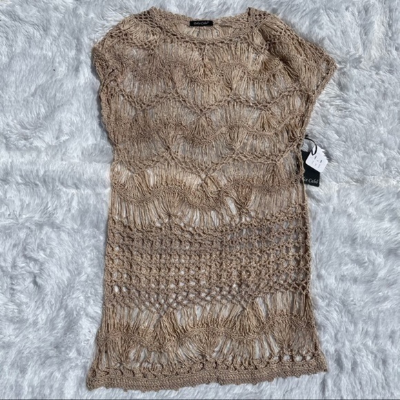 DOLCE CABO Sand Crochet Top Small - Picture 5 of 11
